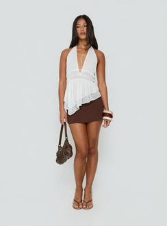 Lay It Halter Top White
