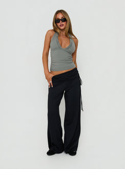 Daily Define Ruched Tie Side Pants Black Tall