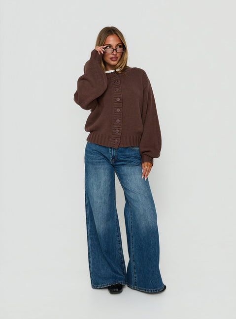 Edern Cardigan Chocolate
