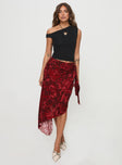   front view of model wearing Princess Polly Kokoro Midi Skirt Pink Floral Midi Skirts 