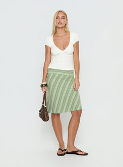 Baseline Cross Over Cap Sleeve Top White