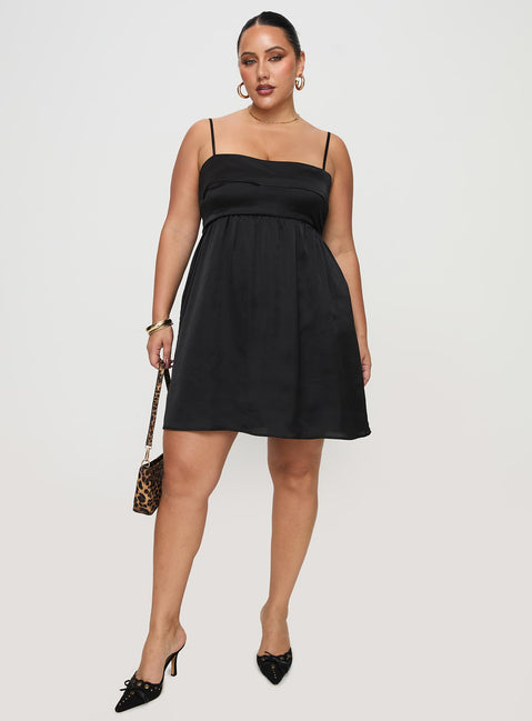 Ortega Mini Dress Curve | Black | Womens | Princess Polly Curve Ortega Mini Dress Curve | Black | Womens | Princess Polly Curve