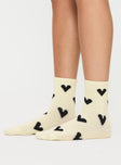 Lack Of Love Socks Yellow