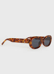 Tort sunglasses Rectangular shaped lenses, wide arms, smoke tinted lenses, moulded nose bridge