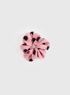 Can We Dance Scrunchie Pink Polka