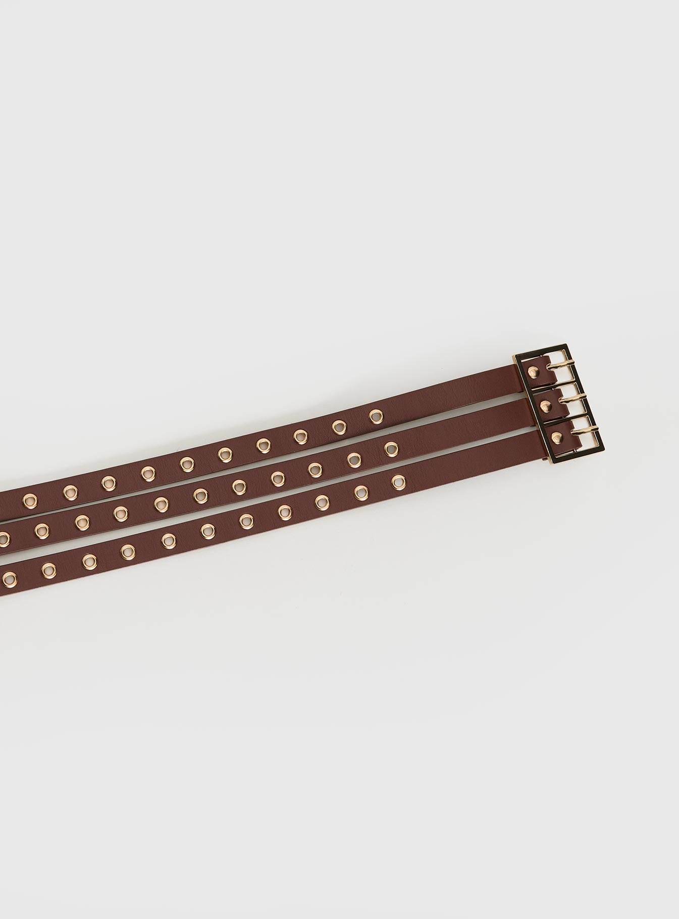 Dusk Dipped Layered Belt Brown / Gold
