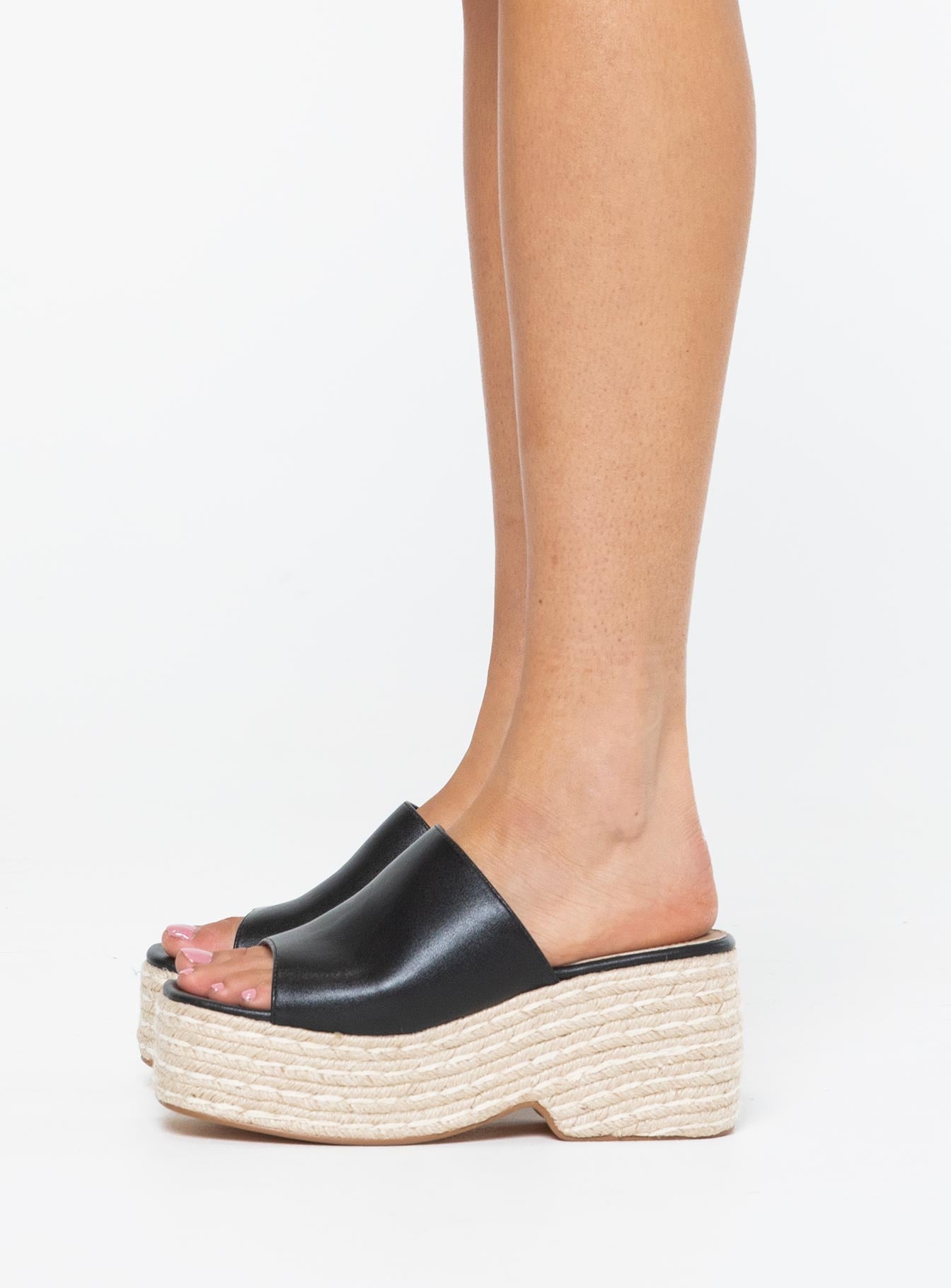 Marie Platform Heels Black