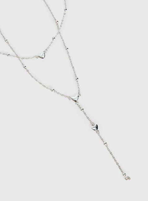 Whatever You Need Y Necklace Silver