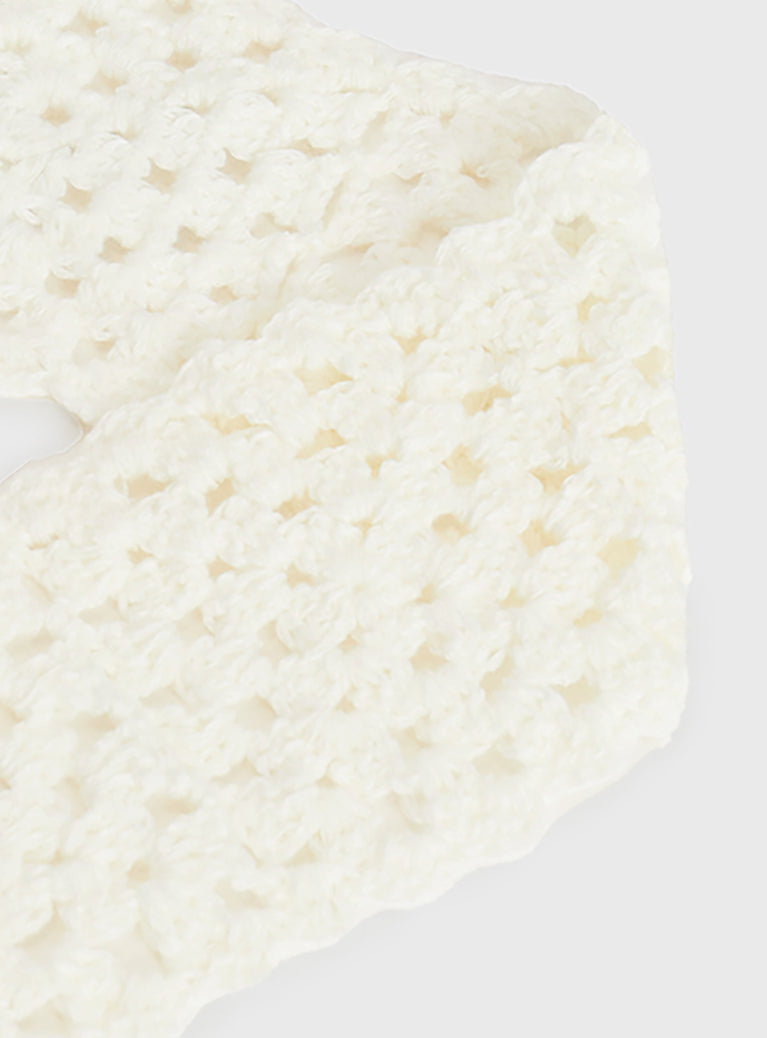 Sarea Crochet Headband White