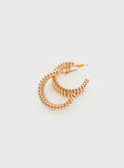 Earrings Hoop-style, gold toned