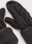 Charel Mittens Charcoal