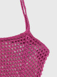 Saddler Crochet Tote Pink