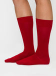 Idalia Socks Red