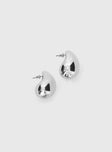 Dazzling Teardrop Earrings Silver