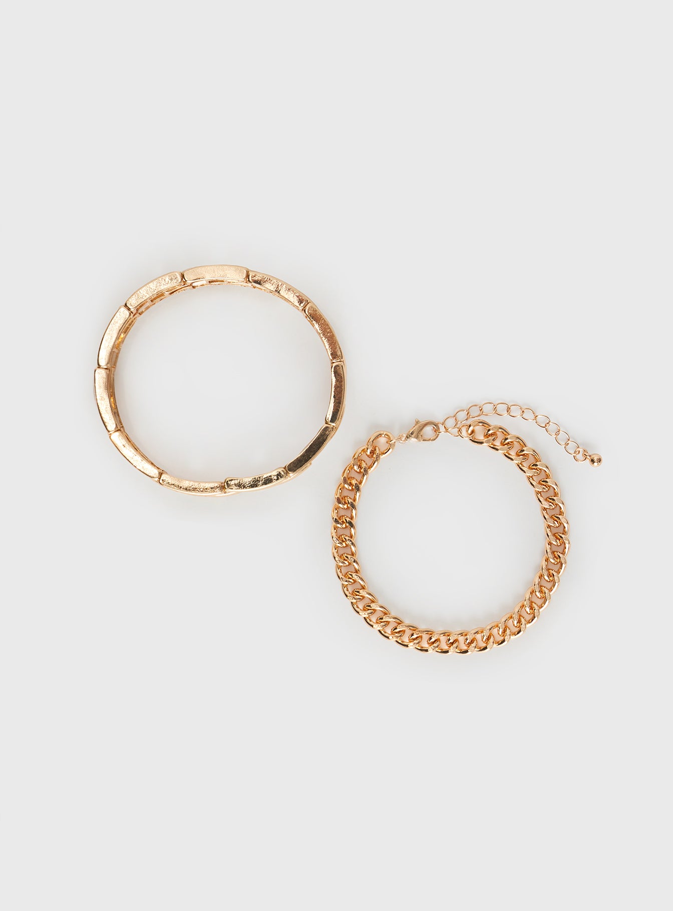 Bracelet pack Two bracelets included, gold-toned, lobster clasp fastening