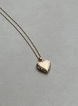 Necklace Dainty chain Heart pendant Lobster clasp fastening