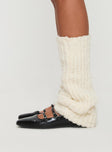 Queensway Boucle Legwarmers Cream