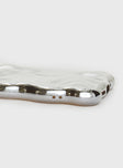 Chrome iPhone case Plastic clip on, wavy style, lightweight