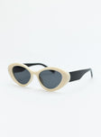 Sunglasses Black tinted lenses  Moulded nose bridge 