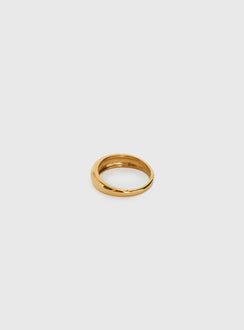 Kerensa Gold Plated Dome Ring Gold