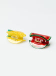 Hair clip Pack of two Fruit design Claw clip style