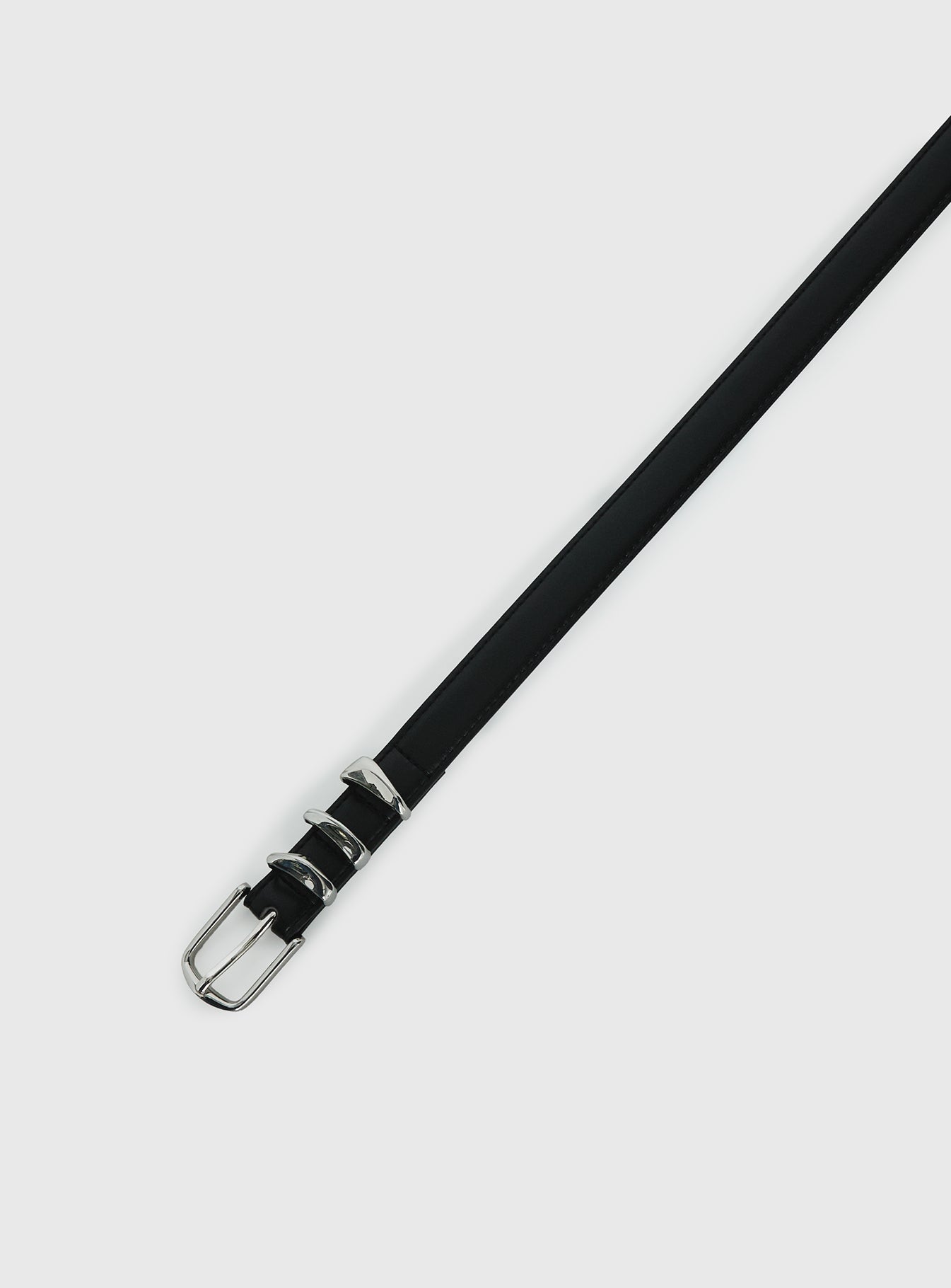 Naela Faux Leather Belt Black / Silver
