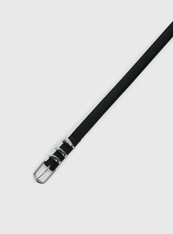 Naela Faux Leather Belt Black / Silver