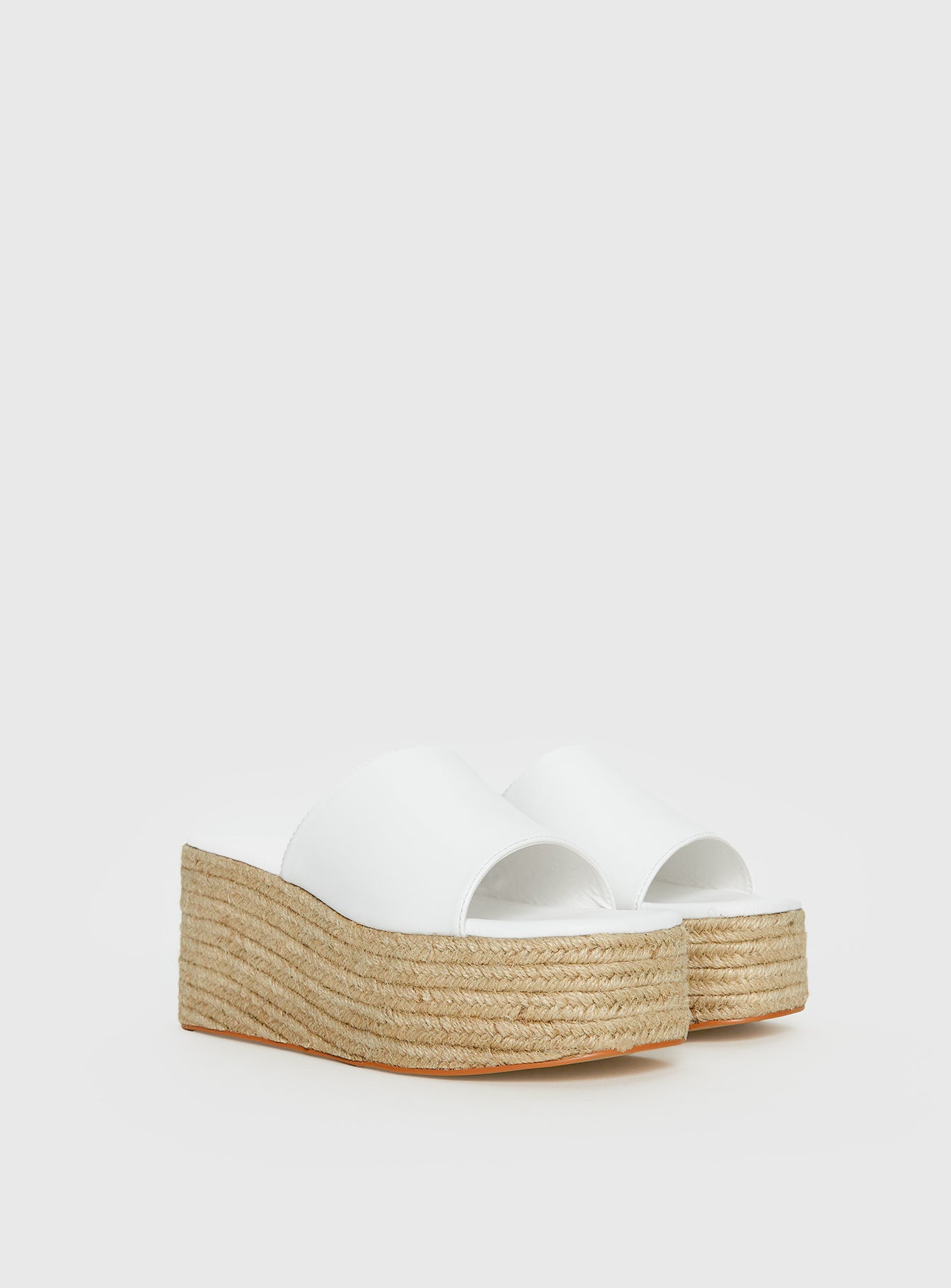Arton Espadrille Platform Sandals White | Princess Polly