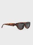 Tort frame sunglasses Moulded nose bridge, smoke tinted lense, lightweight