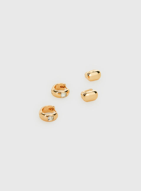 Florenzia Earring Pack Gold
