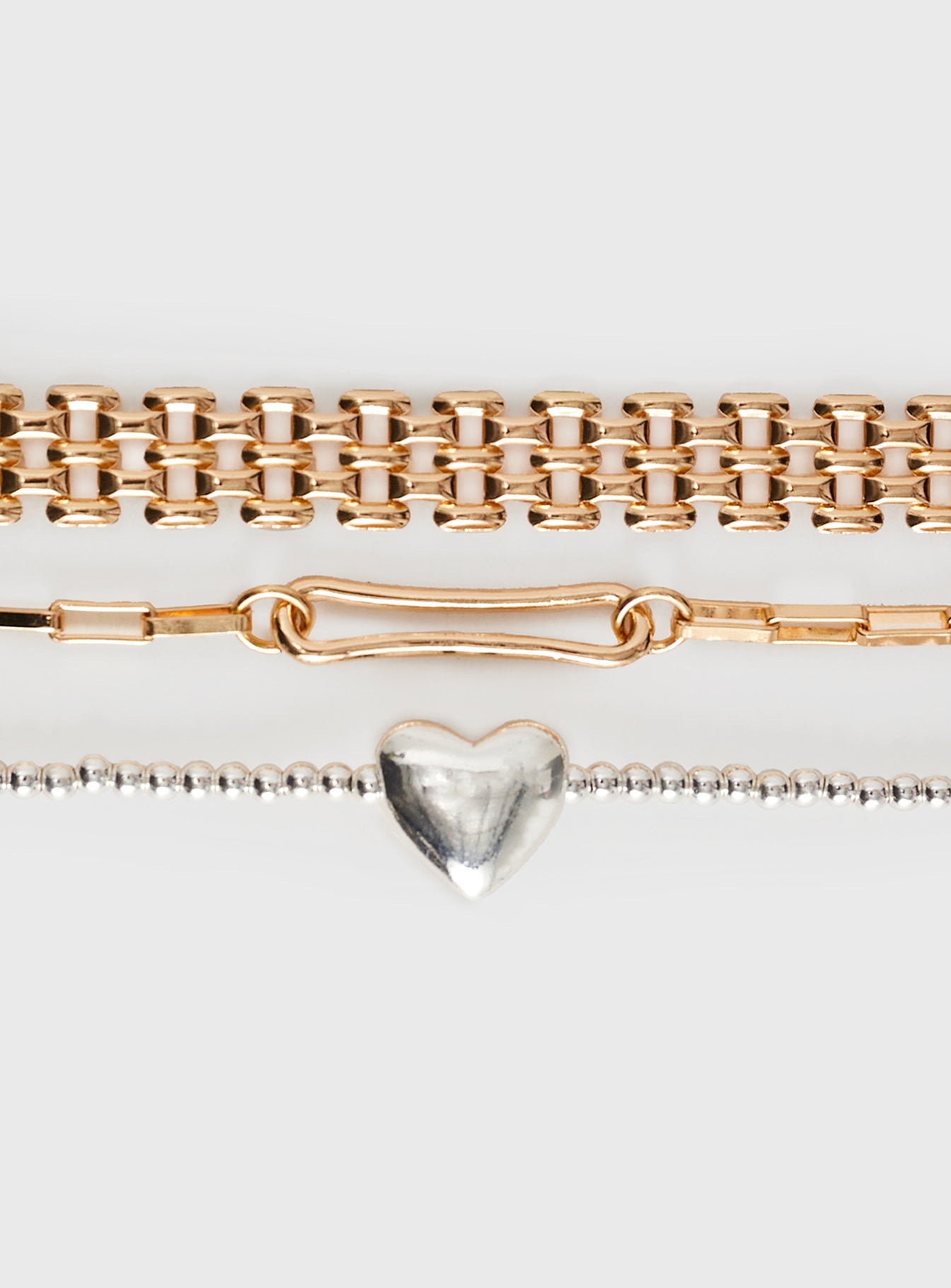 Bracelet  Two-toned, multi styles, lobster clasp fastening