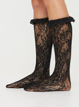 Black lace stockings