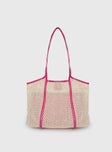 Fall Tote Bag Cream / Pink