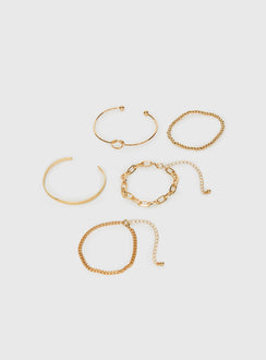 Over Here Bracelet Set Gold