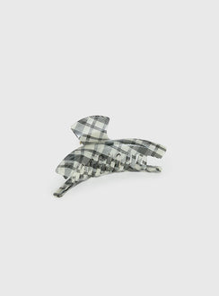 Sloen Claw Clip Black Check