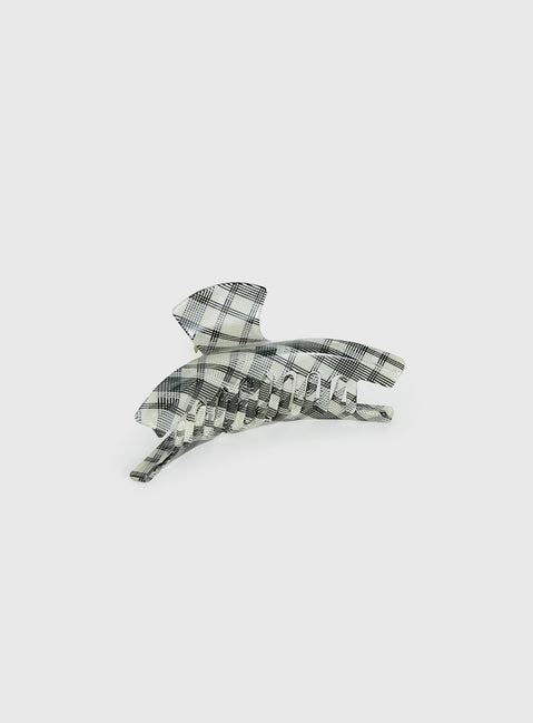 Sloen Claw Clip Black Check