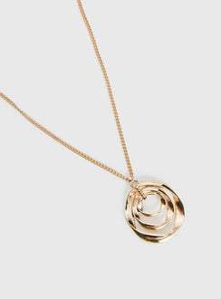 Sonrisa Long Pendant Necklace Gold