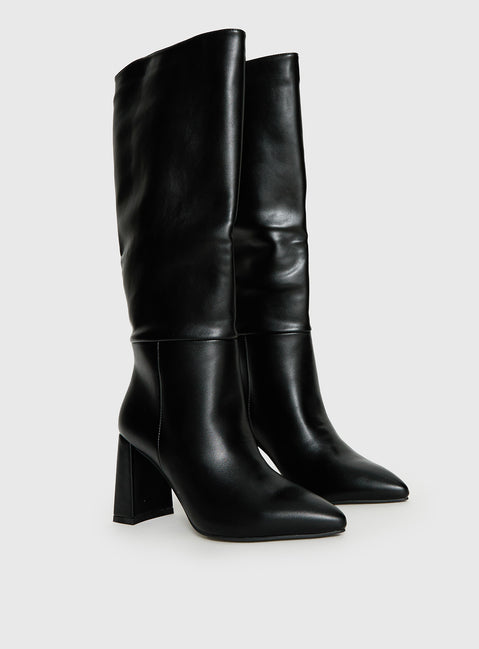 Vesper Knee High Boots Black