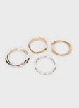 gold and silver bangle pack