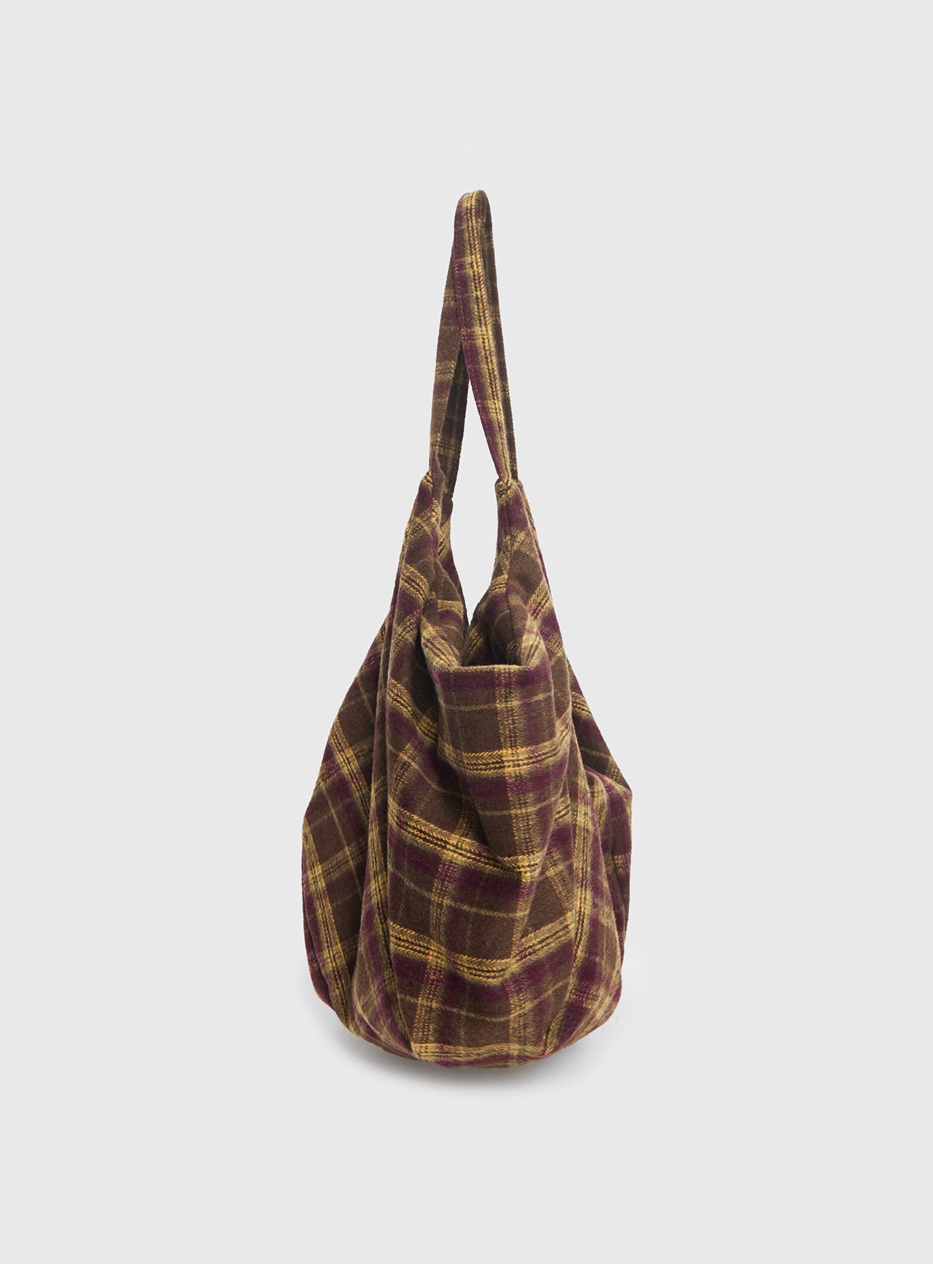 Sonora Oversized Tote Bag Brown Check | Princess Polly