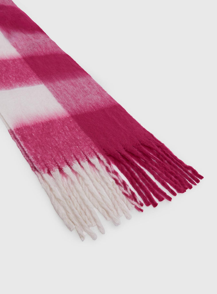 Consideration Scarf Pink Check | Princess Polly