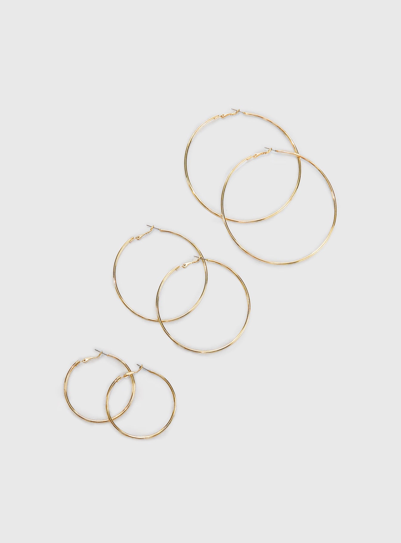 Guessing Game Hoop Earring Pack Gold