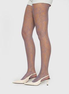 Ammelia Sheer Lace Tights Grey