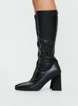 Vibe Knee High Boots Black