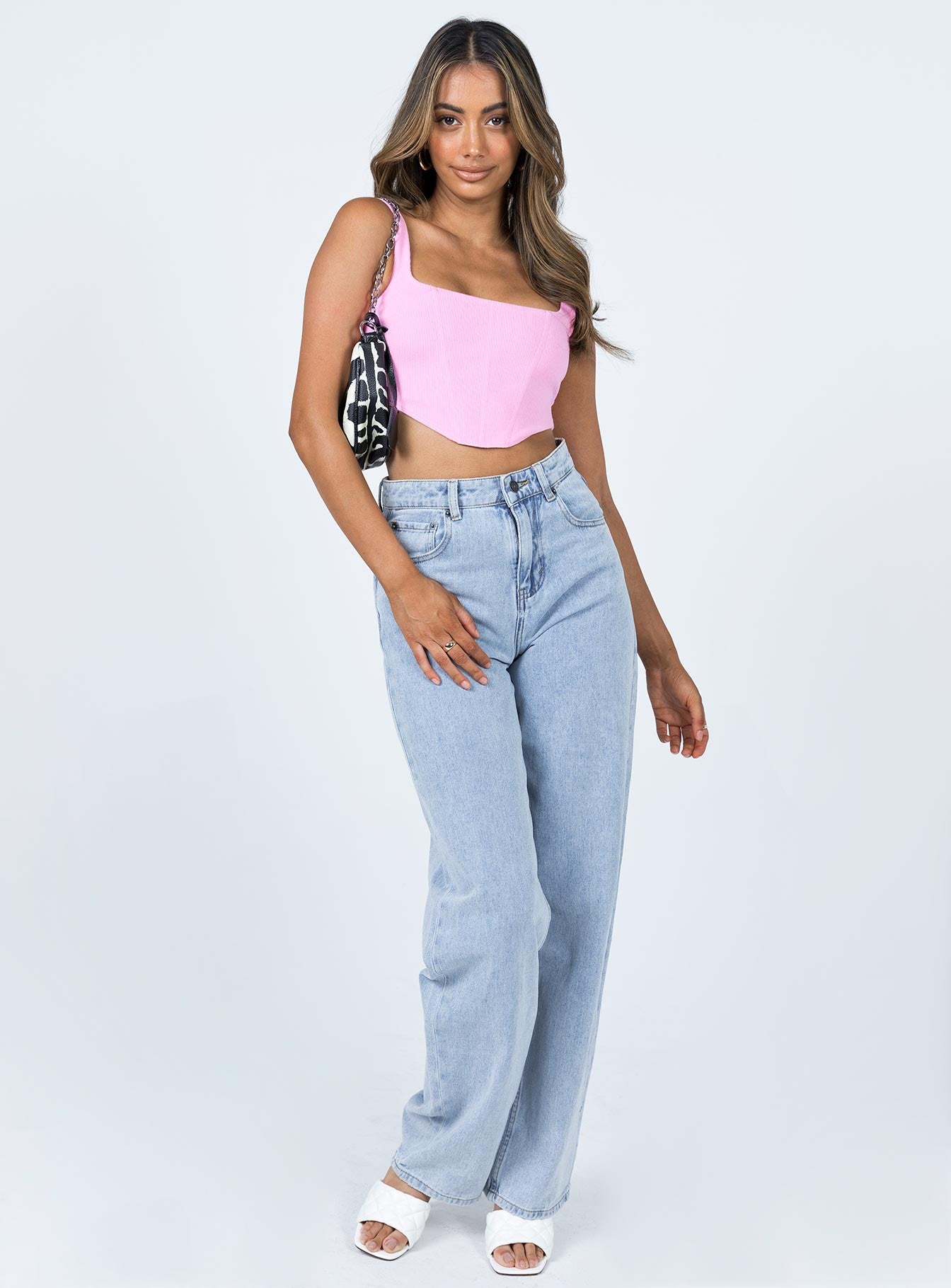 Kaeshia rib bustier pink lower impact