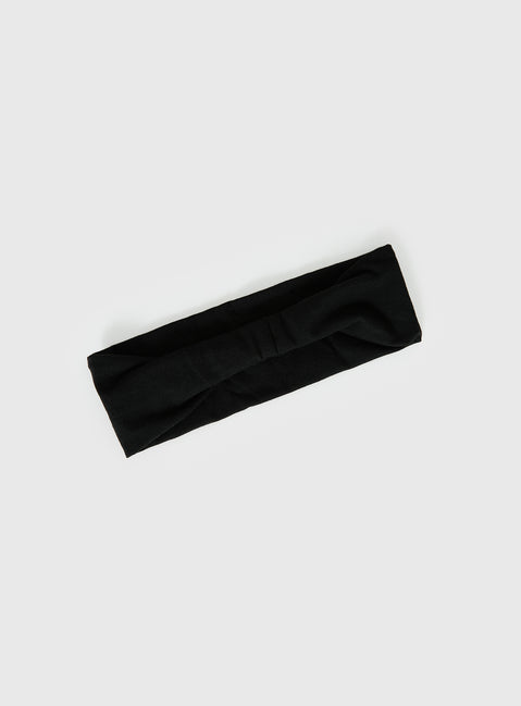 Isalyn Button Headband Black