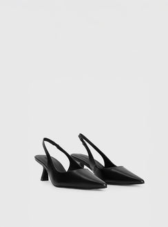 Denalia Pointed Toe Heels Black Matte