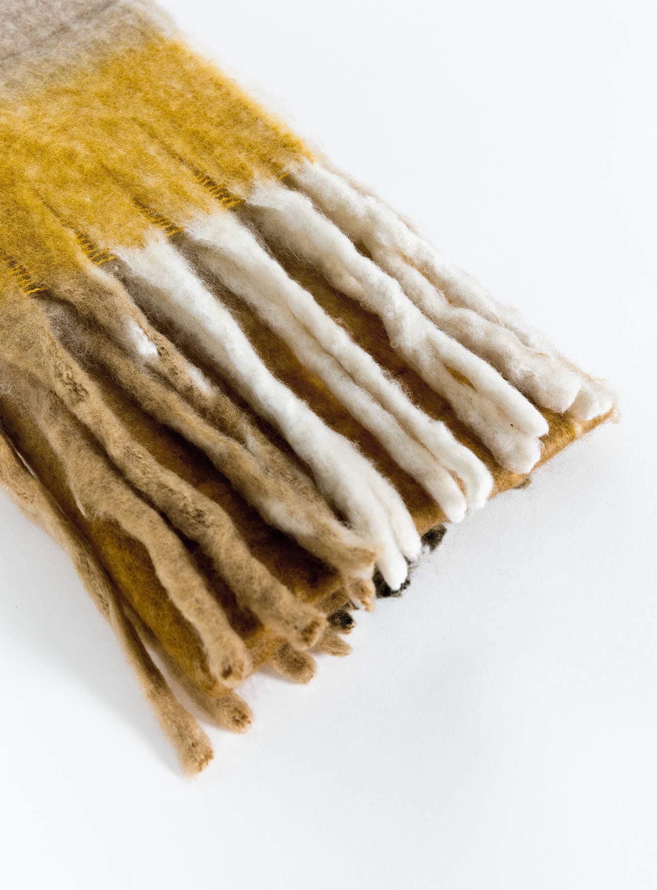 Plaid print scarf Soft knit material with good stretch 