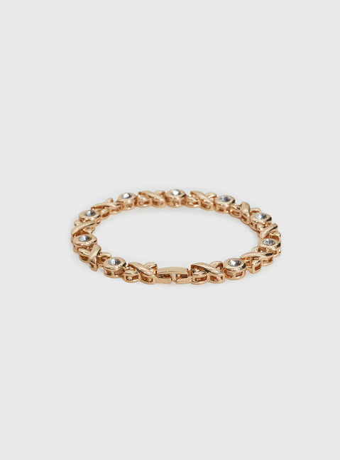 With A Kiss Bracelet Gold