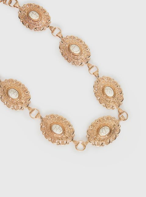 Idolized Chain Belt Black / Gold